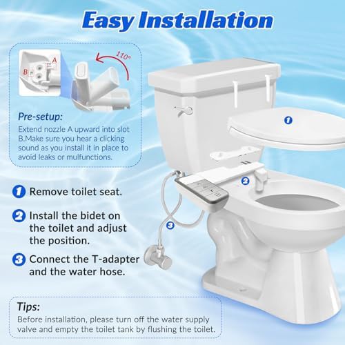 Cold water dual nozzle bidet attachment — photo 5