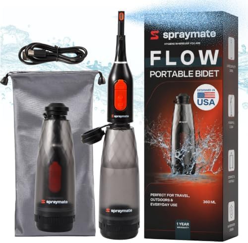 Rechargeable portable bidet with bottle