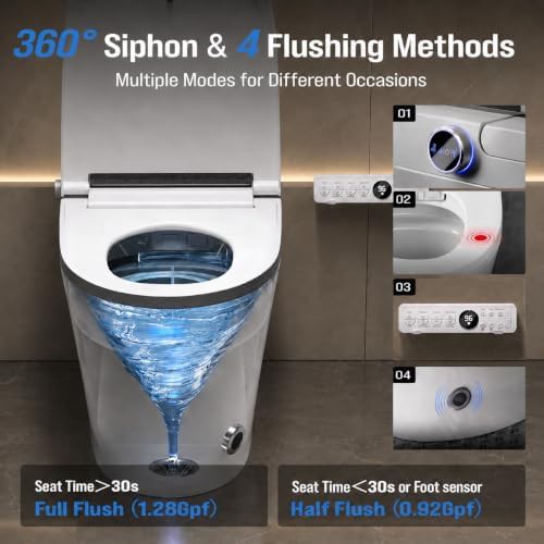 Electric Smart Toilet with Dual Flush — photo 4