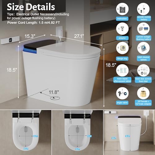 Smart toilet with foam shield and dryer — photo 2