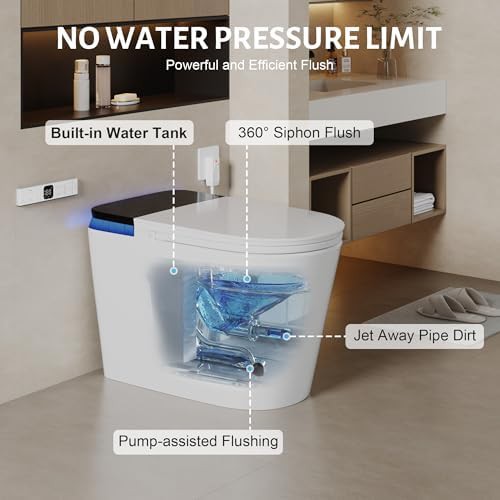 Smart toilet with foam shield and dryer — photo 3