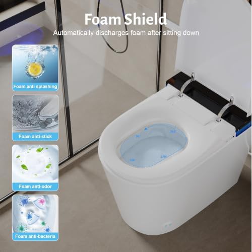 Smart toilet with foam shield and dryer — photo 4