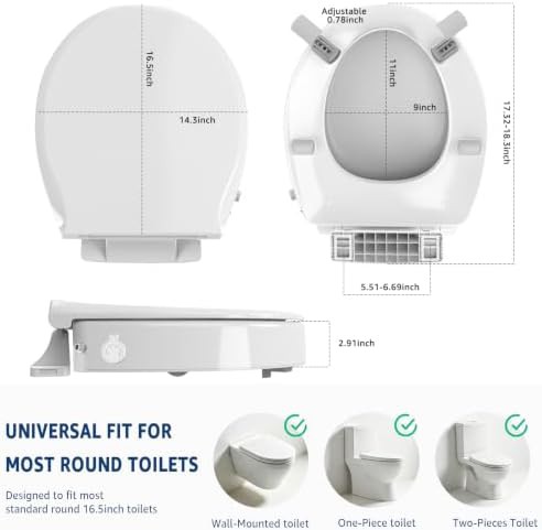Round bidet toilet seat riser with three modes — photo 5
