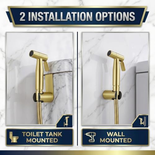 Brushed gold handheld bidet sprayer — photo 5