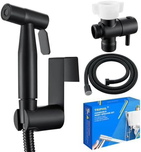 Matte black stainless steel bidet sprayer