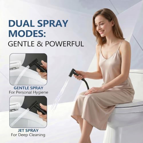 Matte black stainless steel bidet sprayer — photo 4