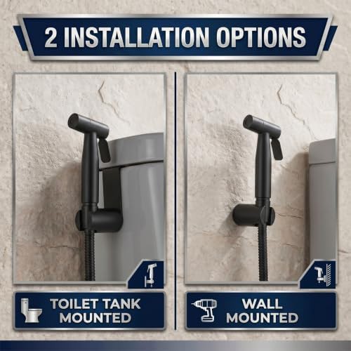 Matte black stainless steel bidet sprayer — photo 5