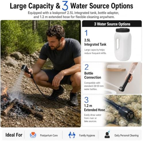 Portable electric bidet with 2.5L tank — photo 4