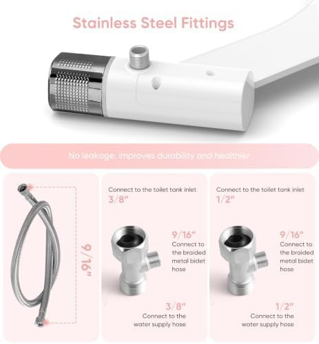 Dark gray slim bidet with stainless inlet — photo 4