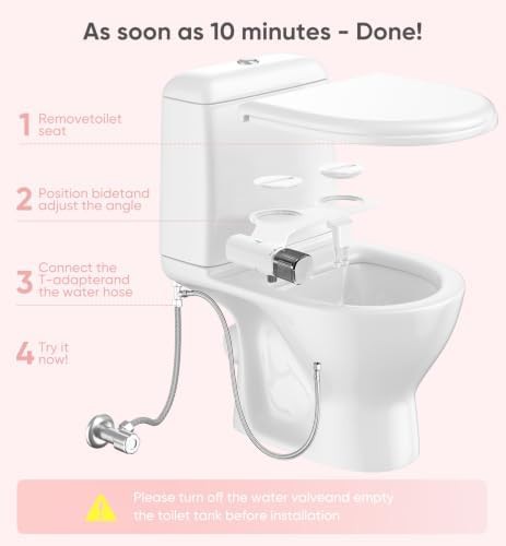 Dark gray slim bidet with stainless inlet — photo 5