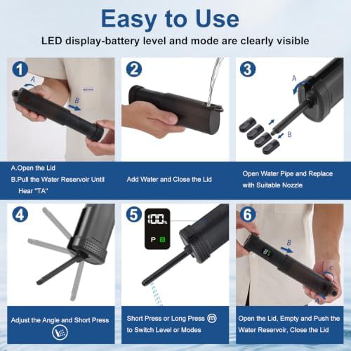 Portable electric travel bidet in black — photo 5