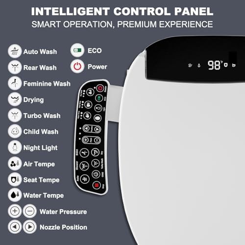 Round electric heated bidet toilet seat — photo 4