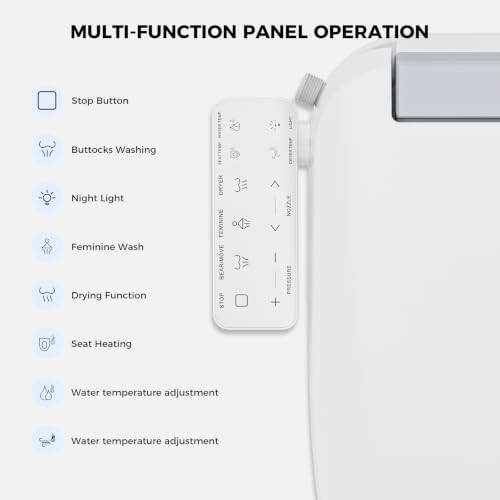 Elongated electric bidet seat with side panel — photo 4