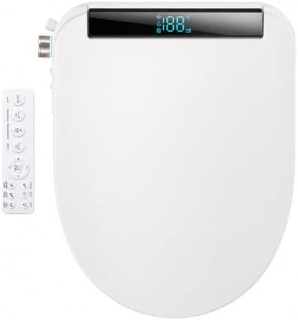 Round heated electric bidet toilet seat