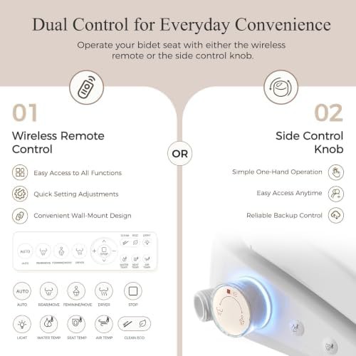 Round heated electric bidet toilet seat — photo 5