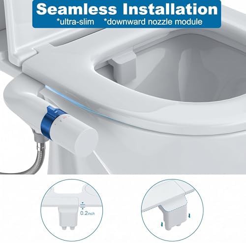 Blue slim bidet attachment with dual nozzles — photo 4
