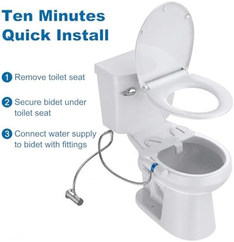 Blue slim bidet attachment with dual nozzles — photo 5