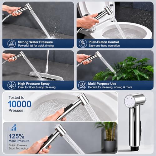 Handheld toilet bidet sprayer with magnetic mount — photo 4