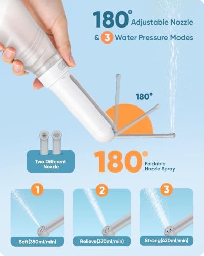 Portable electric travel bidet sprayer 400ml — photo 3