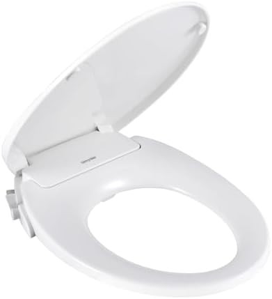 Elongated non-electric bidet toilet seat