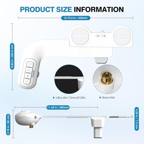 Ultra slim self-cleaning dual nozzle bidet attachment — photo 4