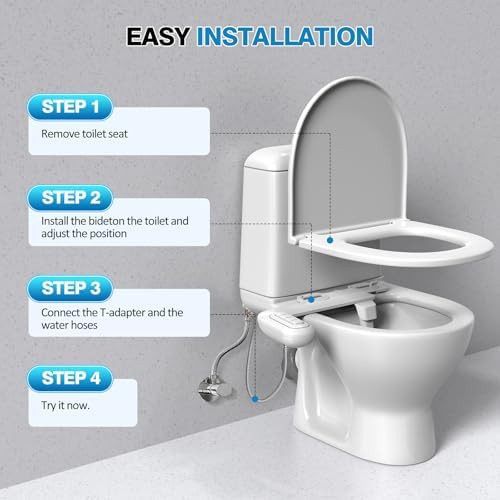 Ultra slim self-cleaning dual nozzle bidet attachment — photo 5