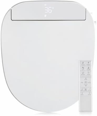 Smart heated bidet seat for round toilets