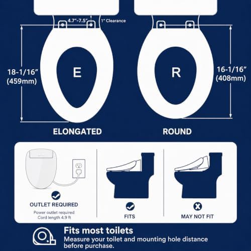 Smart heated bidet seat for round toilets — photo 5