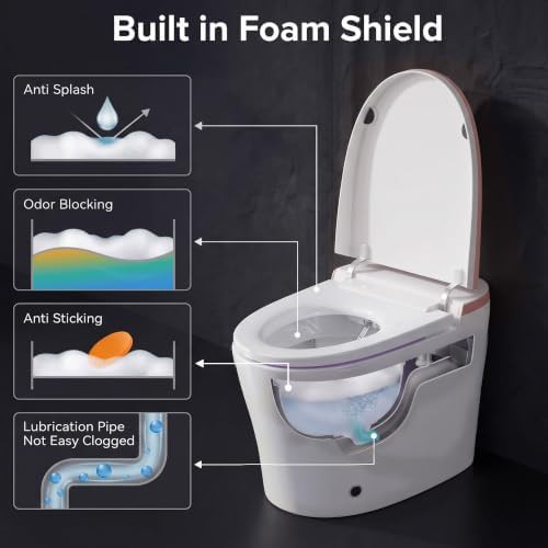 Smart toilet with rose gold digital display — photo 3