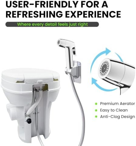 Chrome RV handheld bidet sprayer with wall mount — photo 3