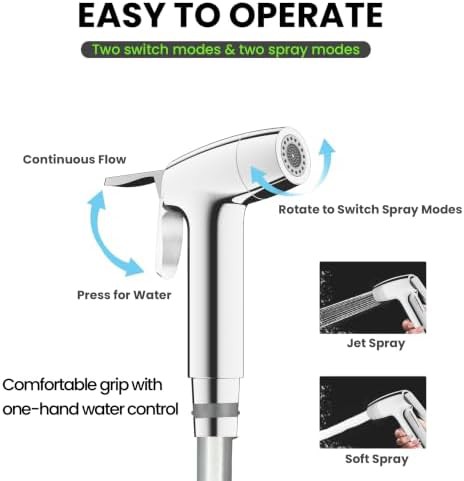 Chrome RV handheld bidet sprayer with wall mount — photo 4