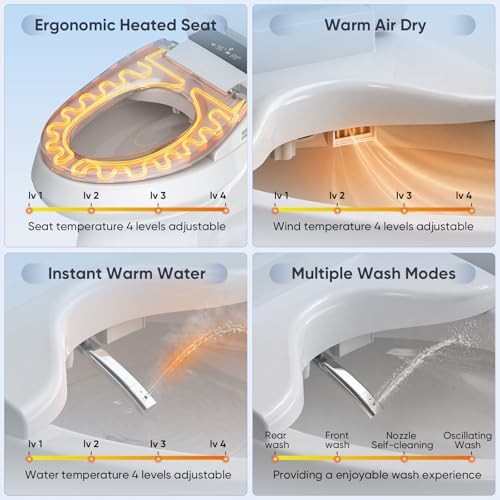 Elongated bidet seat with auto open lid — photo 4