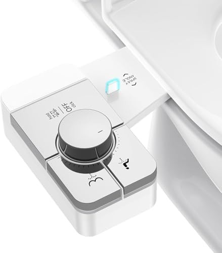 Self-cleaning dual nozzle bidet attachment