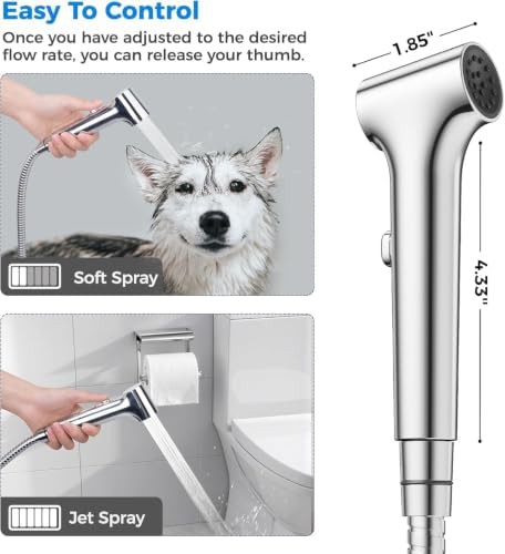 Chrome handheld bidet and diaper sprayer — photo 3