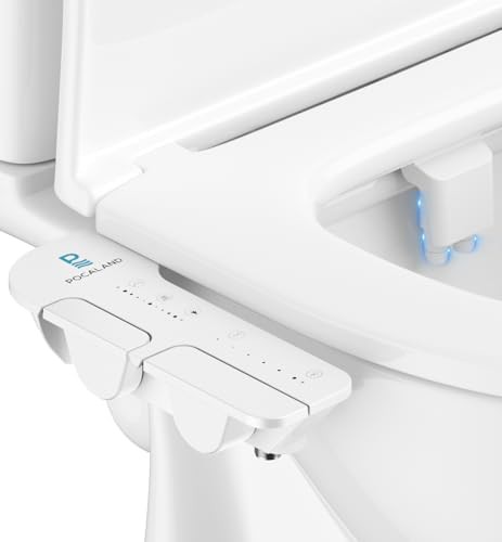Slim self cleaning bidet with dual nozzles