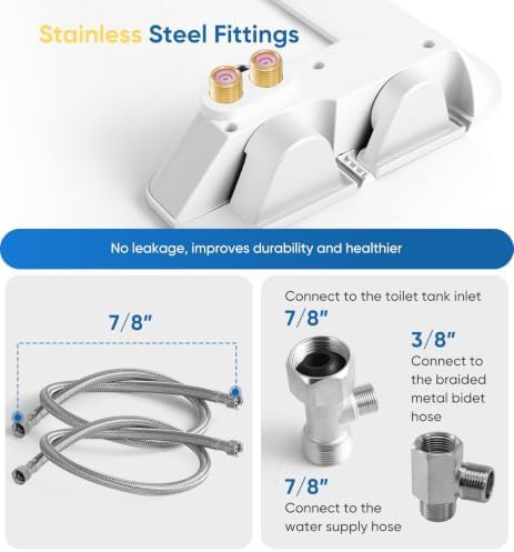 Slim warm water bidet with stainless inlet — photo 5