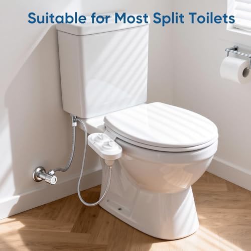 White ultra slim bidet with stainless inlet — photo 5