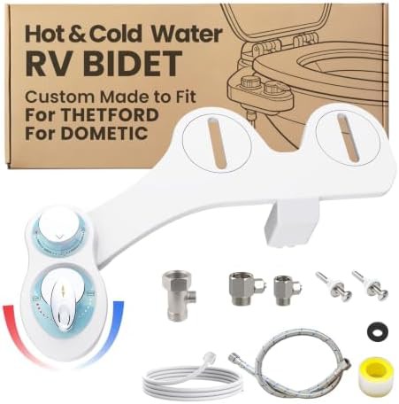 RV hot and cold water dual nozzle bidet