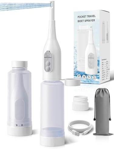 White electric portable travel bidet