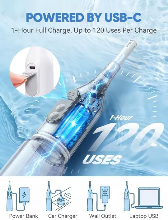 White electric portable travel bidet — photo 5