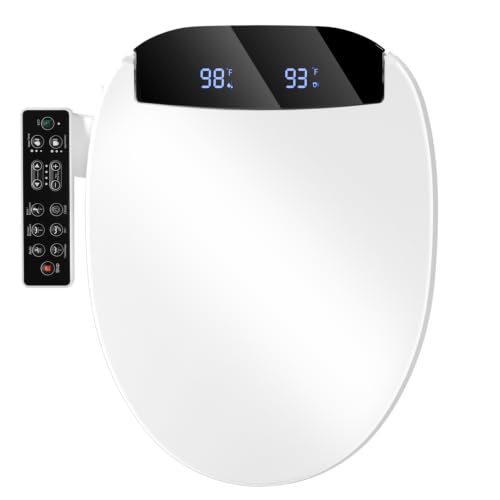 Electric Bidet Toilet Seat with Side Panel Round
