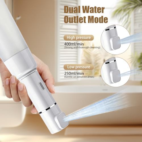 White rechargeable electric portable travel bidet — photo 3