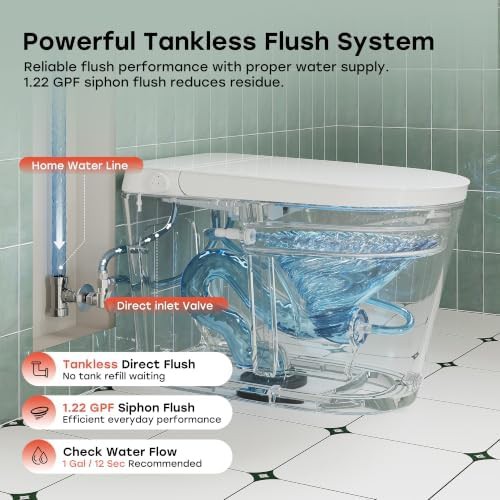 Horow non electric bidet toilet battery flush — photo 4