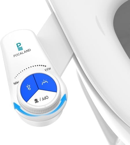 Ultra slim white bidet with stainless steel inlet