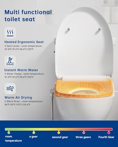 Heated smart bidet seat with dryer — photo 5