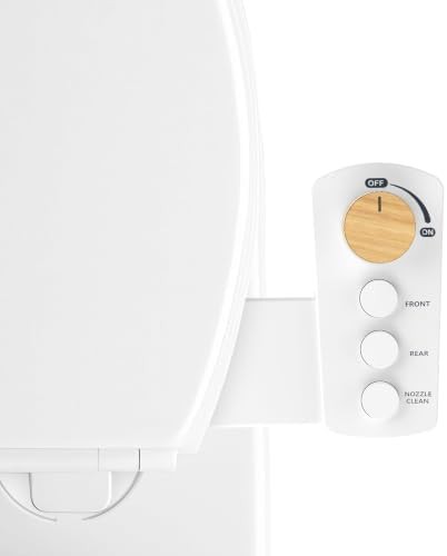 Ultra slim bidet with bamboo control knob