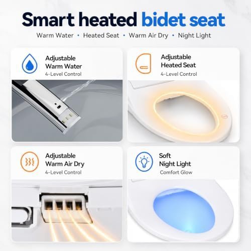 Electric elongated heated toilet seat with remote — photo 4