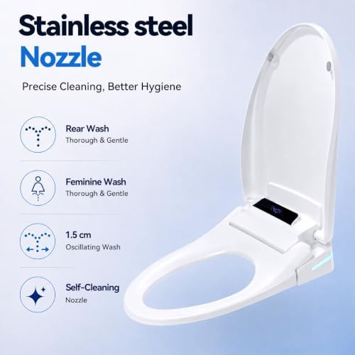 Electric elongated heated toilet seat with remote — photo 5