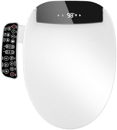 Elongated electric heated bidet toilet seat