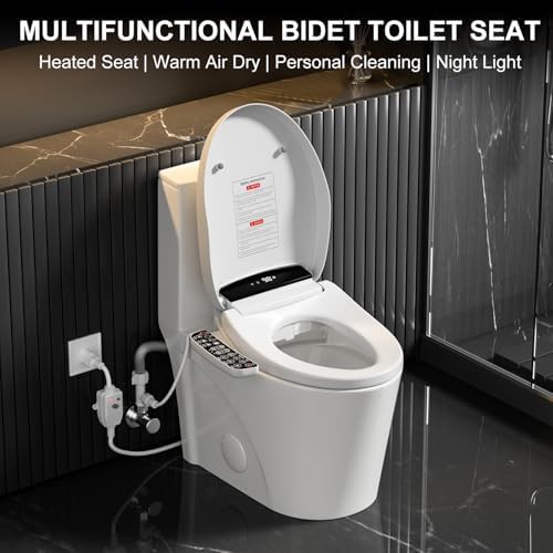 Elongated electric heated bidet toilet seat — photo 3